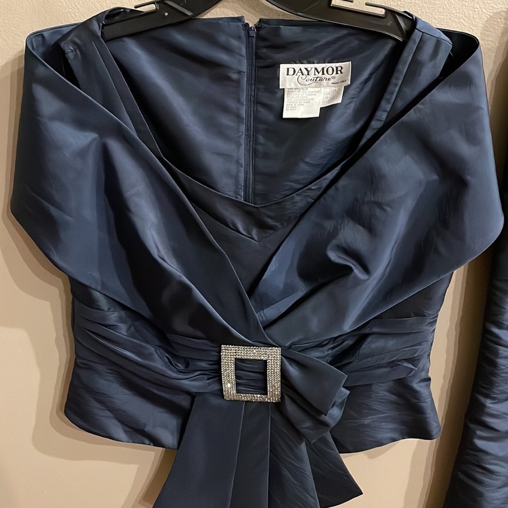 DAYMORE COUTURE 2 piece skirt set FORMAL Evening STUNNING wedding blue 16 - Picture 4 of 17
